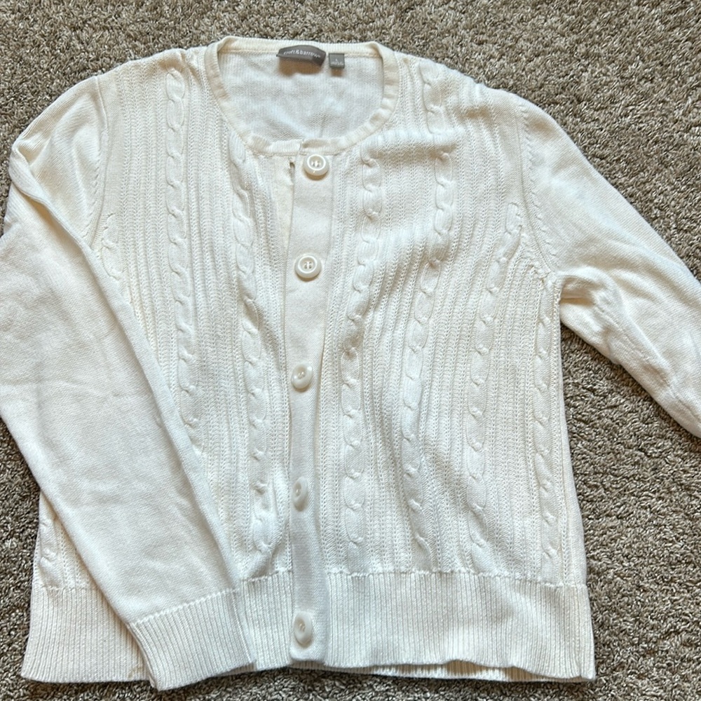 Croft & Barrow White Cardigan
